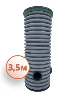 Дренажный колодец d460 h3500 с зеленой крышкой (отводы 160 мм) 1